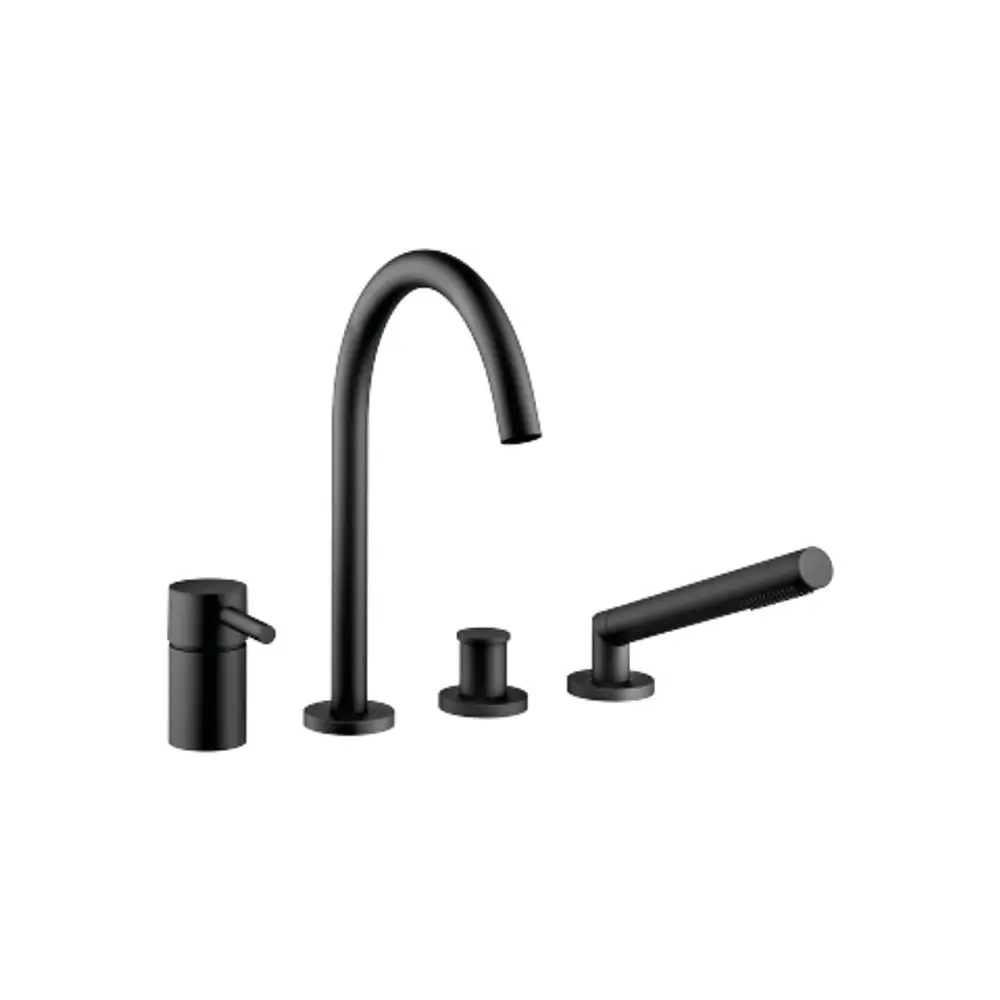 Dornbracht-META-Wannen-Vierlochbatterie-Ausladung 221mm-schwarz matt, 27632661-33 Galeriebild 1